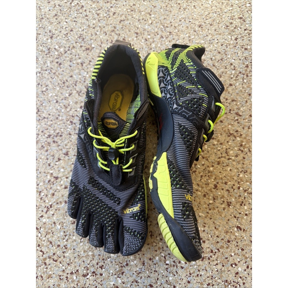 Vibram Five Fingers Mens EU 41 8-8.5 V-Run Minimalist Shoes 15M4002 Black Yellow - Picture 5 of 5